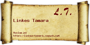 Linkes Tamara névjegykártya